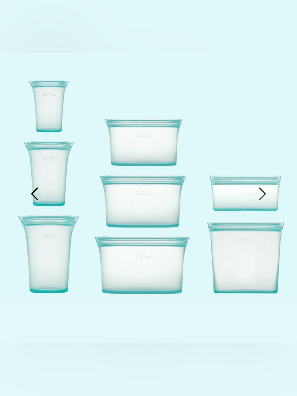Zip Top Kitchen Full 9 Piece Reusable Container Set - Picture 4 of 6
